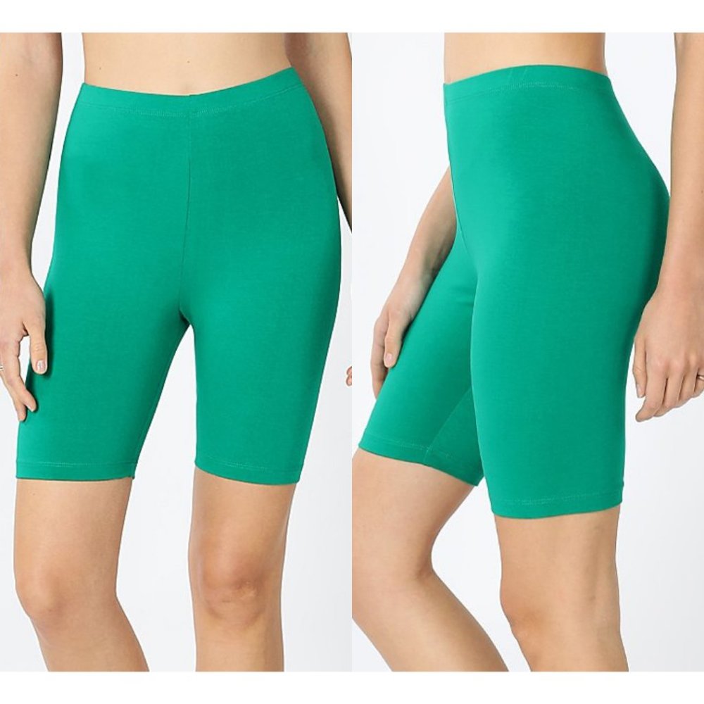 NWOT Kelly Green Bike Shorts Cotton/Spandex Blend